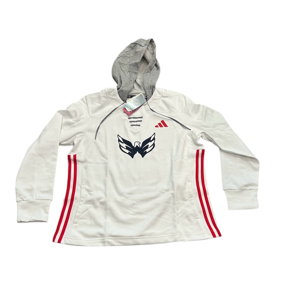 Washington Capitals Adidas Men’s Lace‎ Up Pullover Hoodie Sweatshirt